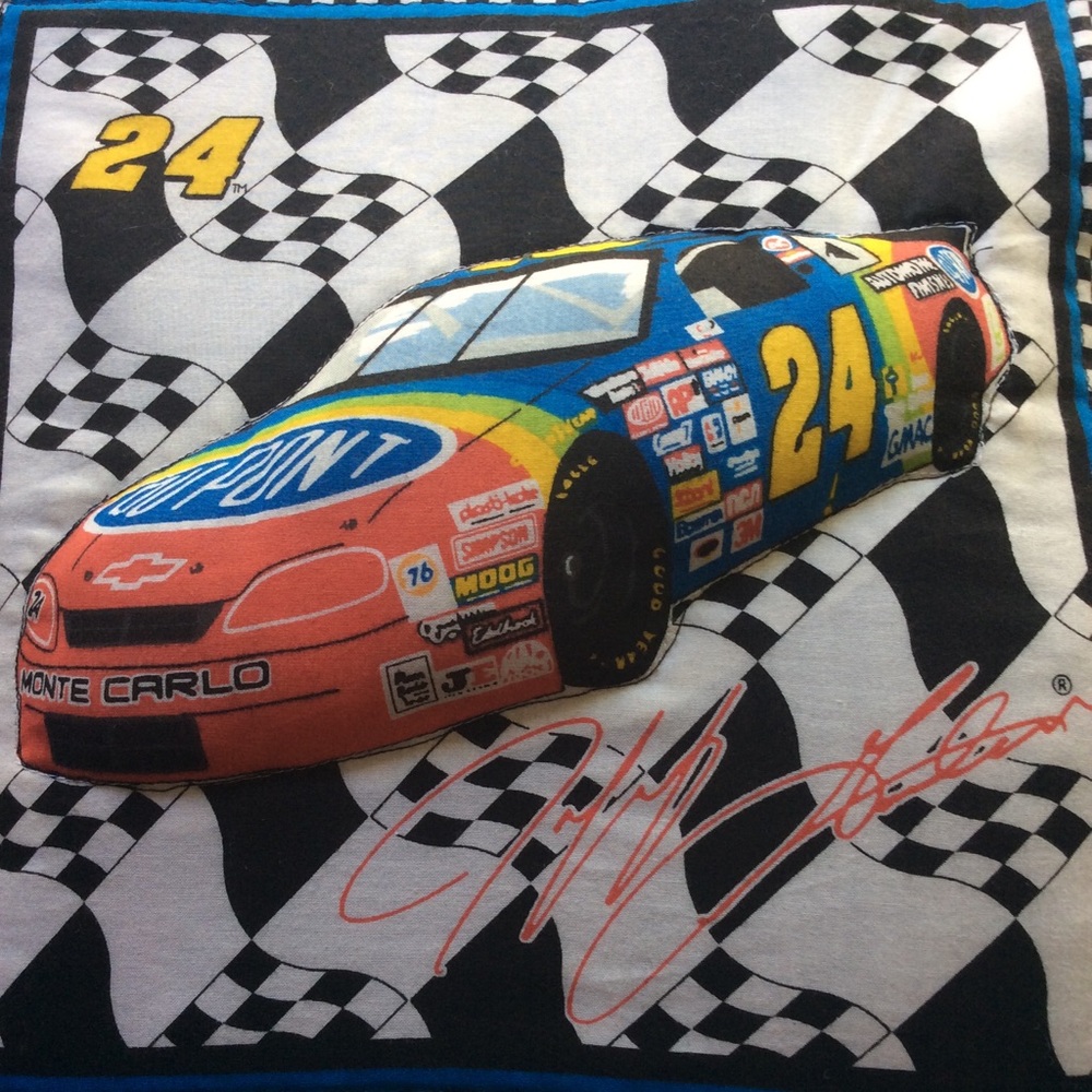 Vintage NASCAR Jeff Gordon travel blanket/pillow